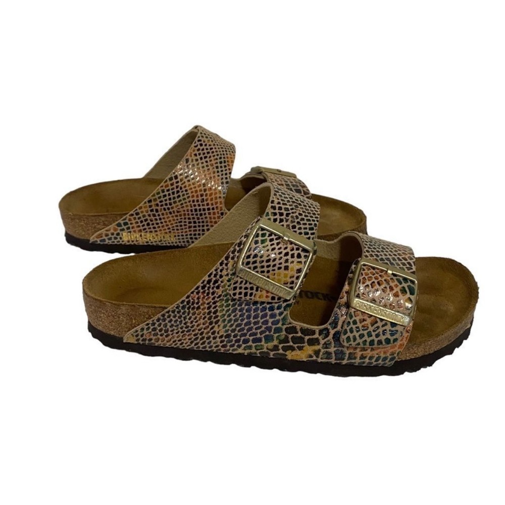 Birkenstock Multicolor Snake Print Sandals